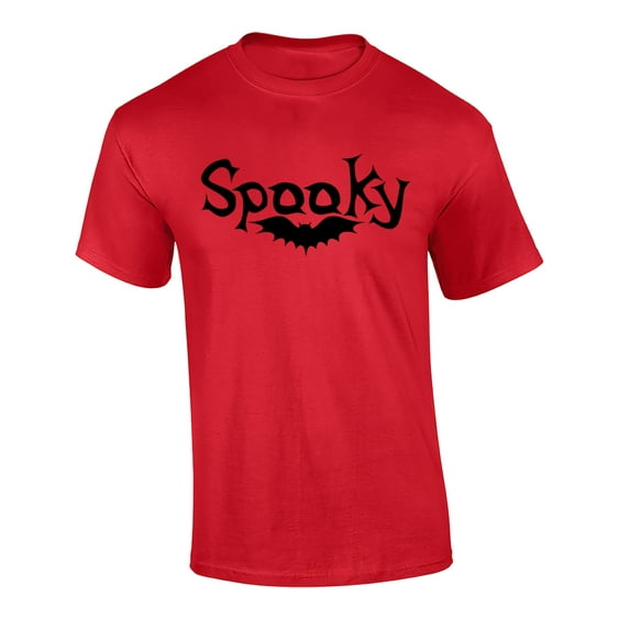 Halloween Spooky Adult Unisex Short Sleeve T-Shirt-Red-Large