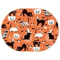 thumbnail image 1 of Halloween Spooky Black Cats Pumpkin Table Cloth, Water Resistant Tablecloth Spill-Proof Table Covers for Dining Room Parties Holiday Dinner, Oval Tabletop Cover Kitchen 54x72 Inch, 1 of 1