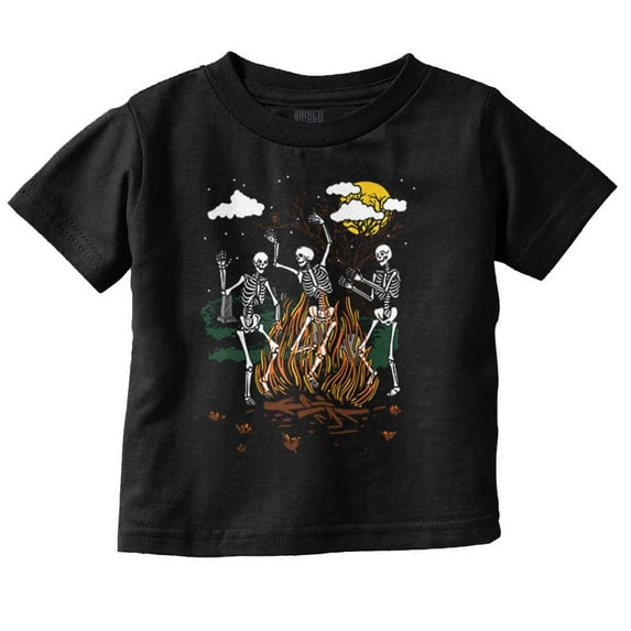 Halloween Spooky Dancing Skeletons Toddler Boy Girl T Shirt Infant Toddler Brisco Brands 4T