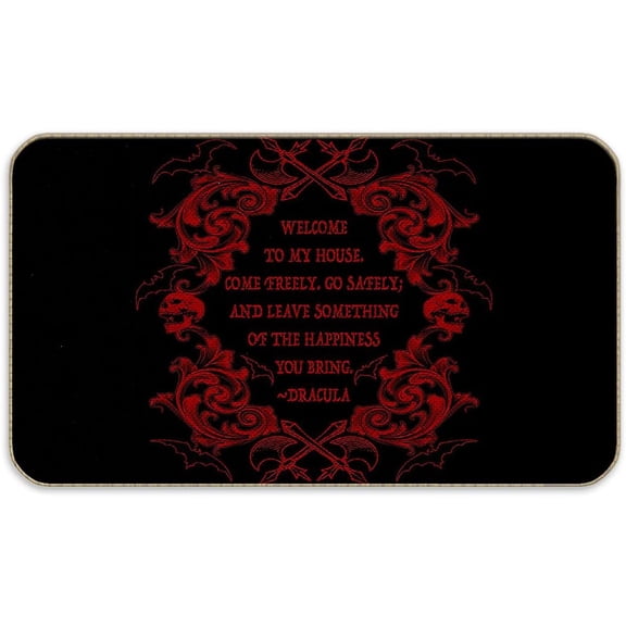 Halloween Spooky Door Mat, 30 X 17 Inch Non-Slip Goth Welcome Mat, Horror Rug, Gothic Rug, Goth Decor Home, Witch Home Decor, Gothic Kitchen Decor