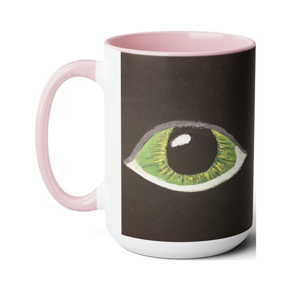 Halloween Spooky Eyes Two-Tone Coffee Mugs, 15oz