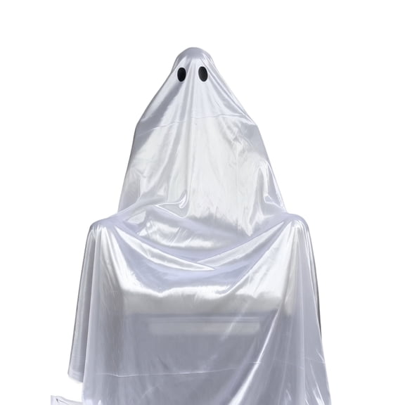 Halloween Spooky Ghost Chair Decoration, 39in Outdoor Patio Garden Prop Stand, Haunting Furniture Accent Accessory for Backyard Holiday Party Gathering