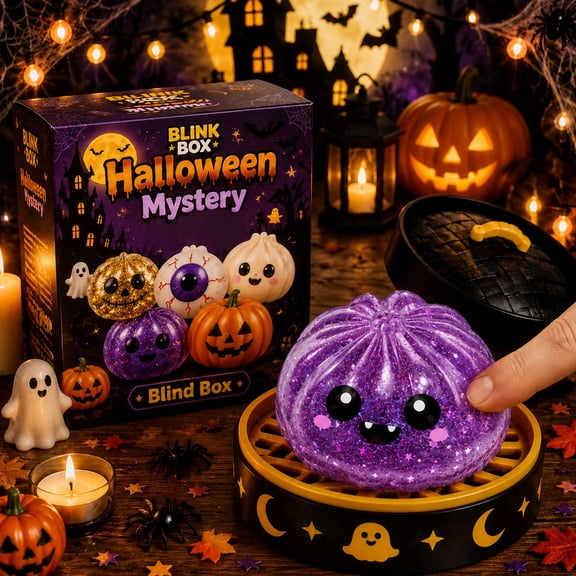 Halloween Spooky Ghost Dumpling, Dumplings Squish with Steamer Stress Balls Stress Relief Fidget Sensory for Holiday & Birthday Gifts(#E001)
