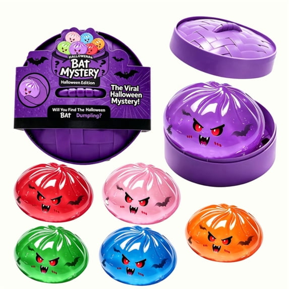 Halloween Spooky Ghost Dumpling, Dumplings Squish with Steamer Stress Balls Stress Relief Fidget Sensory for Holiday & Birthday Gifts