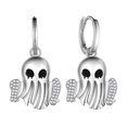 thumbnail image 1 of Halloween Spooky Ghost Huggie Hoop Earrings,Fasjewly Silver Plated Cute Ghost Halloween Dangle Earrings Cosplay Party Jewerlry Gifts for Women Men, 1 of 8