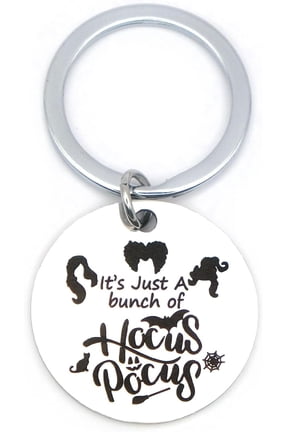 Halloween Spooky Gifts Hocus Pocus Keychain for Women Men Halloween Decor Basket Stuff Gifts for Boys Girls Kids Horror Movie Lovers Friends Halloween Accessories for Him Her Adults