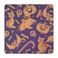 thumbnail image 1 of Halloween Spooky Icons Pattern Square Fitted Tablecloth with Elastic Edge,Square Table Cover,Washable Elastic Table Cover for Home Kitchen Party Decor 34"x34", 1 of 6