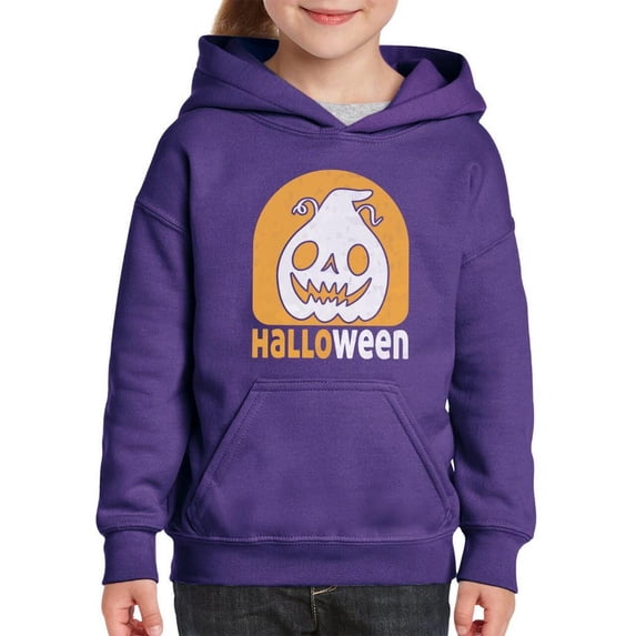 Halloween Spooky Jack-O-Lantern Hoodie Juniors -Image by Shutterstock, Large