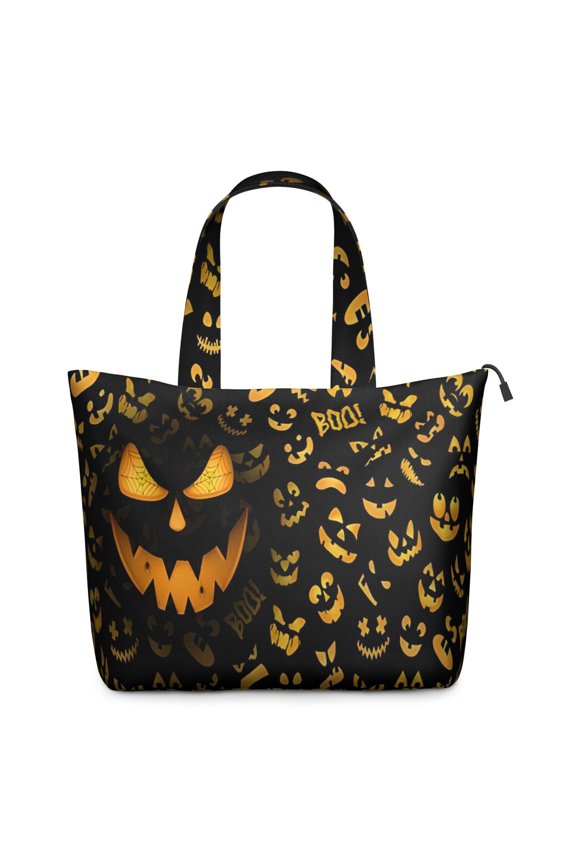 Halloween Spooky Jack O Lanterns Travel Tote Bags for Women Carry On,Large Weekender Bags for Women Travel,Multi Functional Duffle Bag for Work,Shopping,Sports