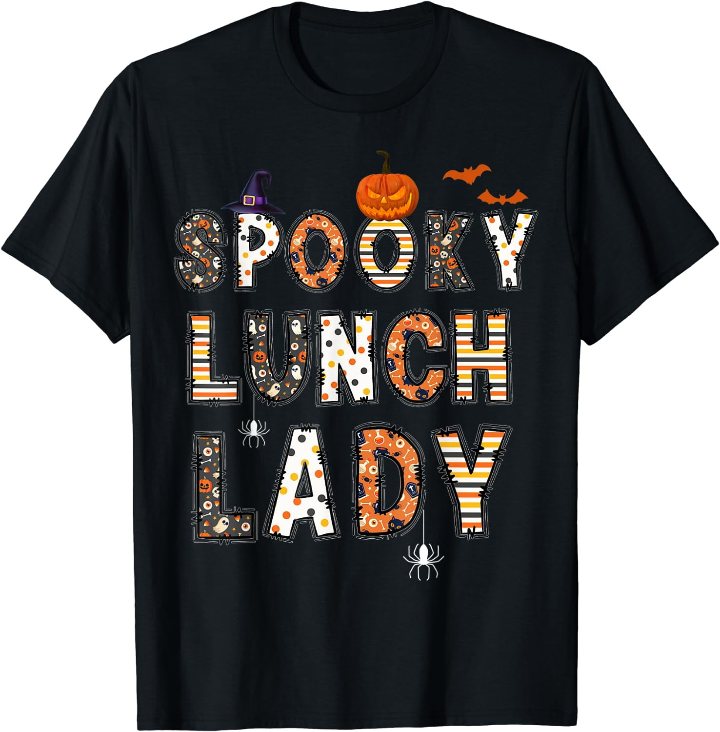 Halloween Spooky Lunch Lady Costume Matching Family Women TShirt