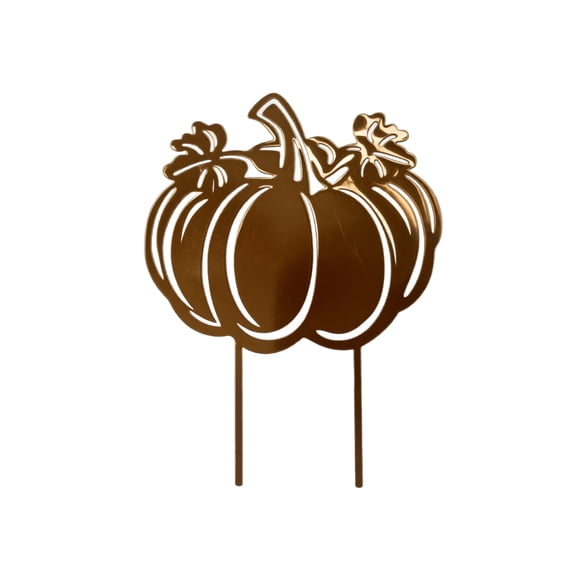Halloween Spooky Metal Garden Stakes Set, Cut‑Out Scarecrow & Pumpkin Yard Ground Insert Ornaments, Rustic Silhouette Decor for Lawn Patio Backyard Autumn Holiday Decoration, F