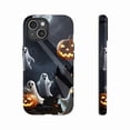 thumbnail image 1 of Halloween Spooky Phone Case with Unique Ghost Pumpkin Design Durable Shockproof Cover Festive Decor Perfect for Holiday Season Compatible with iPhone 11/12/13/14/15/16 (Pro Max/Plus), 1 of 9