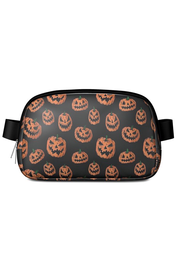 Halloween Spooky Pumpkins Pattern Cute Fanny Packs for Women,Travel Waterproof Crossbody Fanny Bags Waist Purse for Women Anti Theft Adjustable Strap for Running Travel Cycling