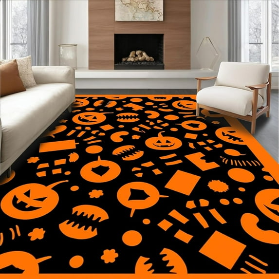 Halloween Spooky Runner Soft Area Rug, Non Slip, Stain Resistant, Washable Area Rugs for Living Room, Bedroom 2x3ft