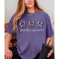 thumbnail image 1 of Halloween Spooky Season Bow Graphic T-Shirt – Cute Gothic Aesthetic Tee for Women, 1 of 2