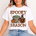 thumbnail image 1 of Halloween "Spooky Season" Pumpkin T-Shirt – Cauldron, Jack-O’-Lantern & Witch Hat Graphic Tee, Unisex, 1 of 2