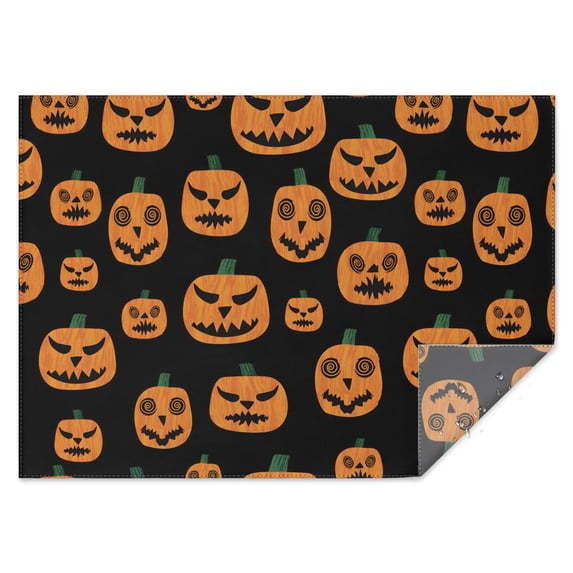 Halloween Spooky Table Cloth Waterproof Spillproof Tablecolths Table Covers Pumpkin Skull Bat Spider Rectangle Tablecloth for Halloween Birthday Wedding Graduation