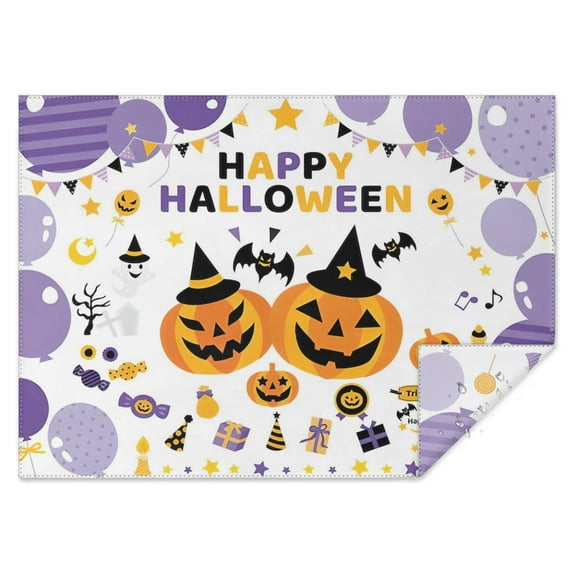 Halloween Spooky Table Cover Wrinkle Resistant Washable Tablecolths Table Covers Pumpkin Spooky Rectangle Tablecloth for Halloween Birthday Wedding Graduation