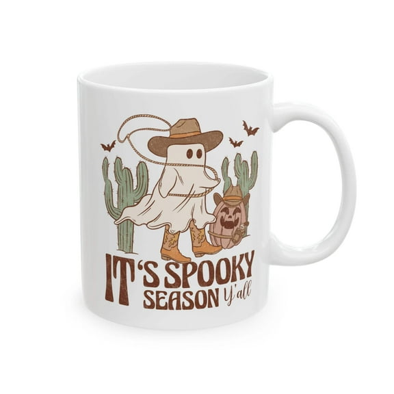 Halloween Spooky Western Mug – 11oz or 15oz, It's Spooky Season Y'all Halloween Mug