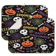 thumbnail image 1 of Halloween Spooky Words and Icons Pattern Dish Drying Mat for Kitchen 1 Pack, Ultra Absorbent Microfiber Dishes Drainer Mats,18x24in(46x61cm), 1 of 4