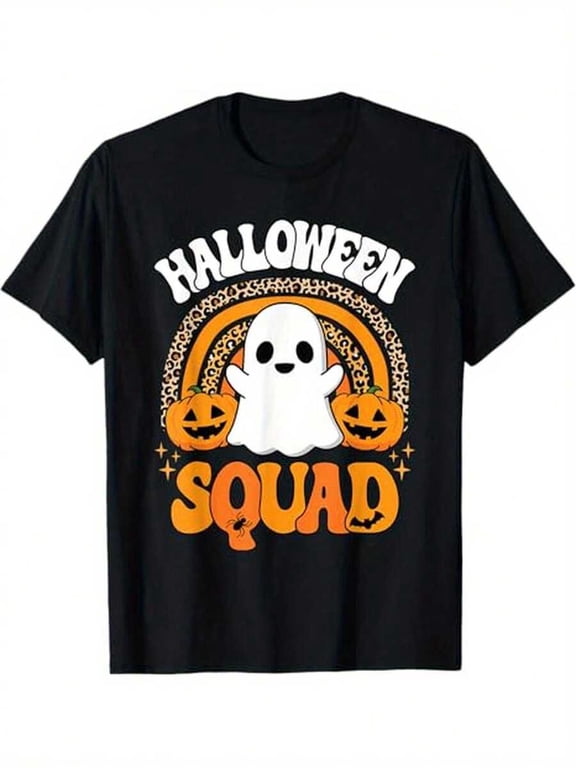 Halloween Squad Rainbow Cute Ghost T-Shirt For Men