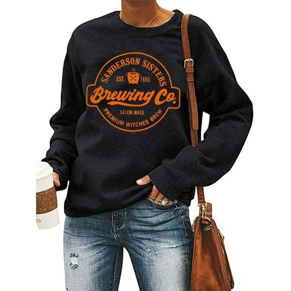 Halloween Squad Sweatshirt Womens Hocus Pocus Long Sleeve Shirts Sanderson Sisters Pullover Tops Blouse