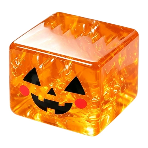 Halloween Squishies Sensory Fidget Cubes Stress Relief Squeeze Toys Slow Rising Ghost Block Anxiety Calming Tool for Adults Halloween Party Favors Saffron