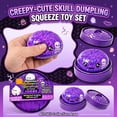 thumbnail image 1 of Halloween Squishy Dumpling Squishy Stress Relief Toy, Skull Slow Rising Fidget Toys with Steamer Basket 3.35 Inches, 1 of 5