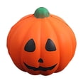 thumbnail image 1 of Halloween Squishy Toy with Slow Rising Pu Foam and Jack-O'-Lantern Face, Single Piece, Orange with Green Hobby, for Trick Or Keep Hands Busy Favors, Squeeze Toy, 1 of 3