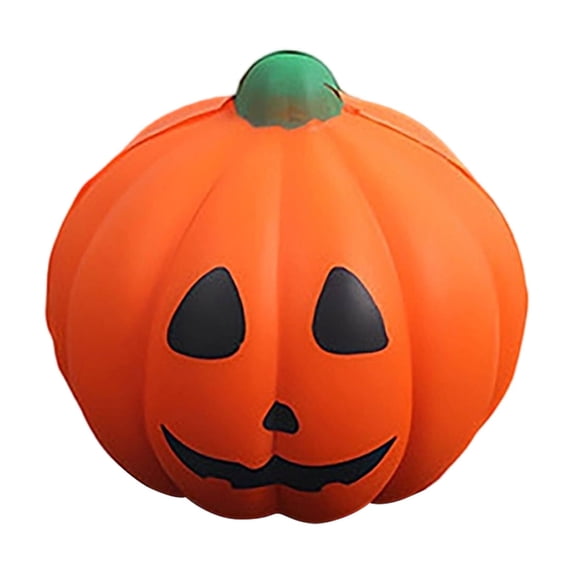 Halloween Squishy Toy with Slow Rising Pu Foam and Jack-O'-Lantern Face, Single Piece, Orange with Green Hobby, for Trick Or Keep Hands Busy Favors, Squeeze Toy