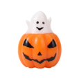 thumbnail image 1 of Halloween Squishy Toy with Flocked Pumpkin and Ghost Design, Orange and White, for Kids, Squeeze Toy, 1 of 7