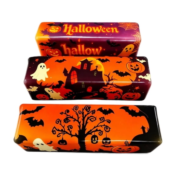 Halloween Squishy Toys with Slow Rising Butter Stick Shape, 2-Pack, Assorted Spooky Designs, for Kids and Adults, Squeeze Toys