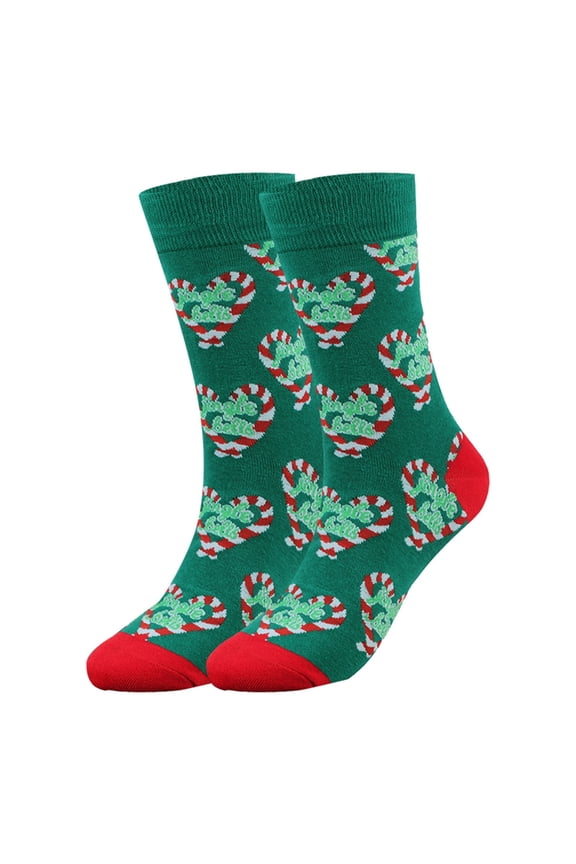 Halloween Sstocking for Women Girls Santa Reindeer Candy Pattern Compression Socks for Women
