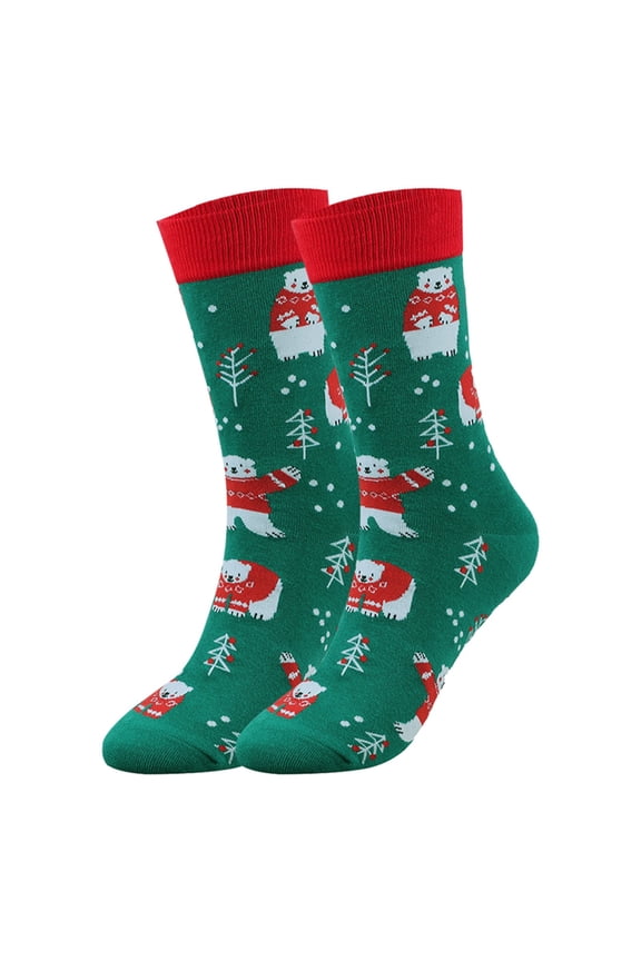 Halloween Sstocking for Women Girls Santa Reindeer Candy Pattern Compression Socks for Women