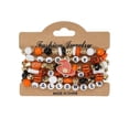 thumbnail image 1 of Halloween Stackable Beaded Bracelet Set, Gothic Pumpkin Spider Stretch Jewelry, Layered Spooky Charm Bracelets for Women, Party, Holiday Gift Multicolor6, 1 of 6