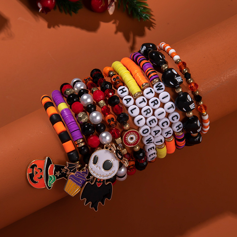 Halloween Stackable Beaded Stretch Bracelets, Bohemian  display picture 3