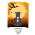 thumbnail image 1 of Halloween Staffordshire Bull Terrier Blue Ceramic Night Light, 1 of 1