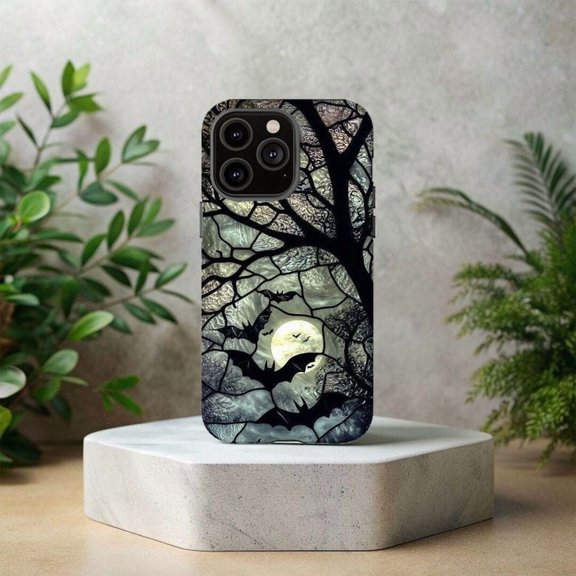 Halloween Stained Glass Pumpkin Jack O Lantern Autumn Fall iPhone 11 12 13 14 15 16 17 Pro Max Case