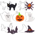 thumbnail image 1 of Halloween Stainless Steel Cookie Cutters Set, Large Metal Baking Molds, Pumpkin Bat Ghost Shapes, Holiday Party Baking Supplies, 1 of 8