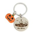 thumbnail image 1 of Halloween Stainless Steel Pumpkin Ghost Keychain, Small And Exquisite Holiday Decorative Objects, 1 of 6