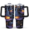 thumbnail image 1 of Halloween Stainless Steel Tumbler Happy Halloween Insulated Coffee Mug with Straw,Thermal with Lids for Hot and Cold Drinks for Outdoor Sports Wedding 40 oz Boo Tumbler, 1 of 7