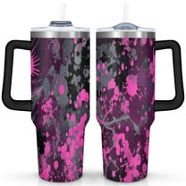 Halloween Stainless Steel Tumbler Happy Halloween Pumpkin Tumbler Cup with Straw,Thermal with Lids for Hot and Cold Drinks for Work Travel 40 oz Boo Mug