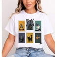 thumbnail image 1 of Halloween Stamp Graphic T-Shirt – Cute Spooky Icons Tee for Women, 1 of 2