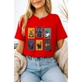 thumbnail image 1 of Halloween Stamp Graphic T-Shirt – Cute Spooky Icons Tee for Women, 1 of 2