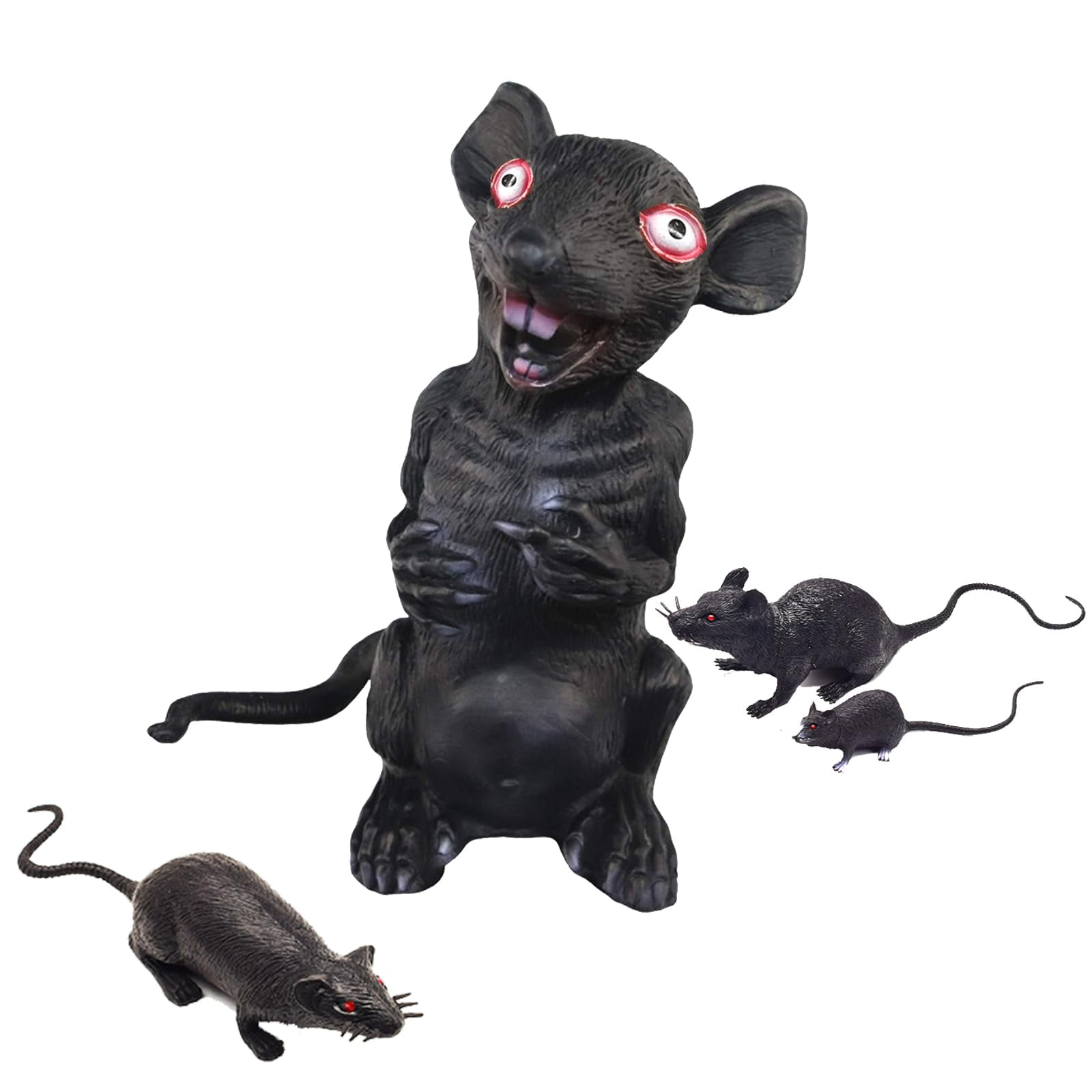 Halloween Standing Rat Prop with Small Rats,Halloween disgusting Rats ...