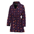 thumbnail image 1 of Halloween Stars Pattern Women Bathrobe One Size Univeral Fits, Halloween Decorative Fashion Lightweight Plush Fleece Long Robe For Women, 1 of 3