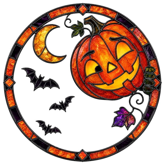 Halloween Static Window Cling Wizard Ghost Moon Magic Bottle Sun Catcher Shop Window Decorative Sticker 30 x 30 cm