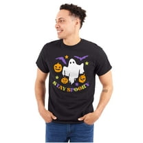 Halloween Stay Spooky Ghost Pumpkins Men's Graphic T Shirt Tees Brisco Brands S