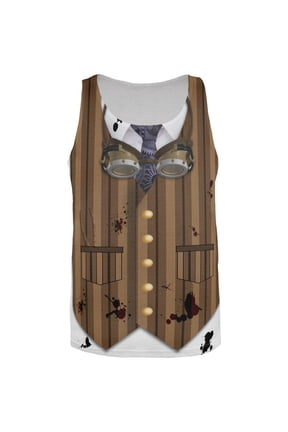 Halloween Steam Punk Engineer Costume All Over Adult Tank Top - Small