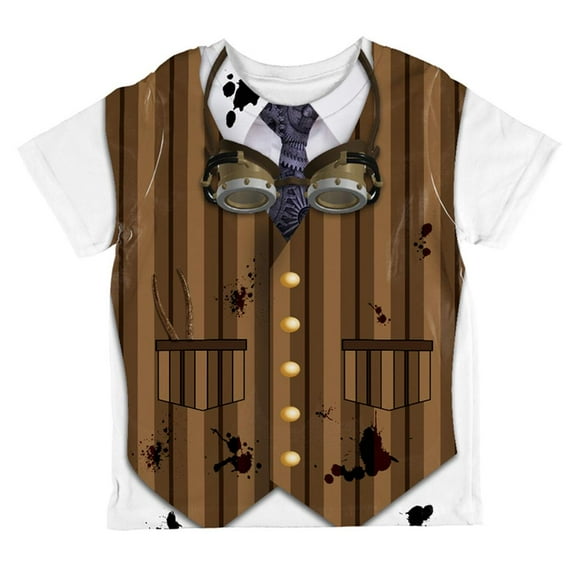 Halloween Steam Punk Engineer Costume All Over Toddler T Shirt Multi 4T